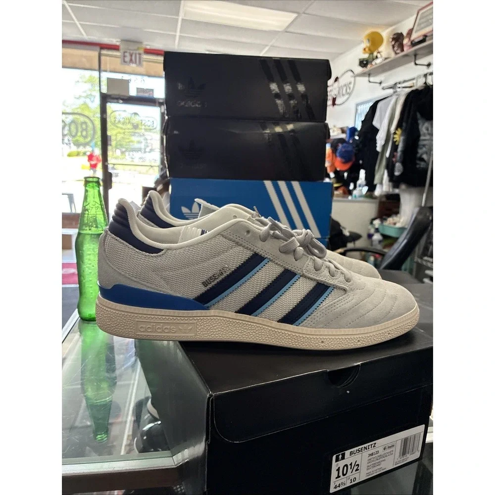 Adidas Busenitz Pro Skate Shoes JH8123 Grey/Dark Blue/White Size US 10.5 New